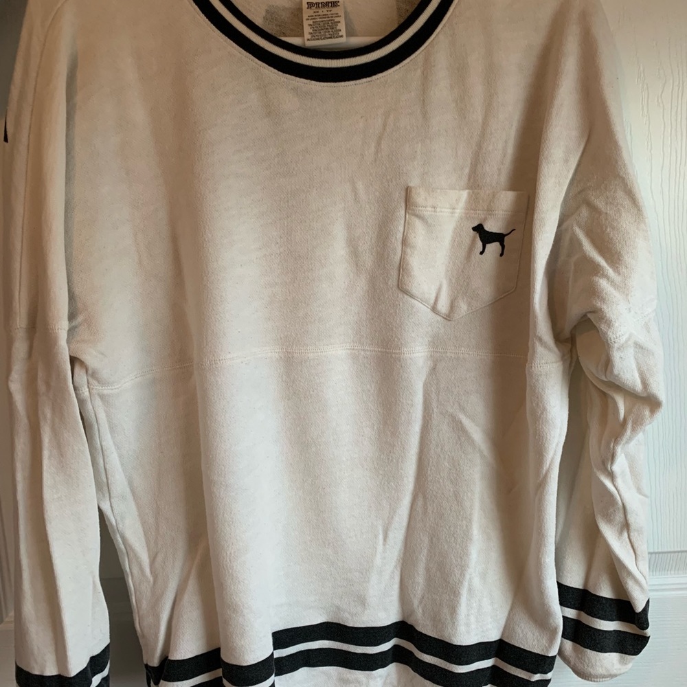 long sleeve PINK crew neck